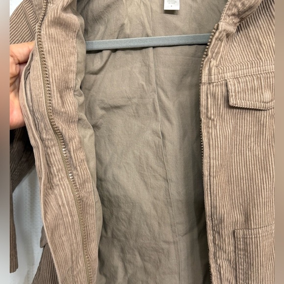 Janie and Jack Beige corduroy jacket with hoodie - Picture 5 of 10